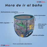 Pack 3 Calzón Calzoncillo Entrenamiento Algodón Absorbente Transpirable Cintura Elástica