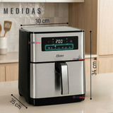 Freidora de aire digital Oster® con capacidad de 9L CKSTAF90D 1550W