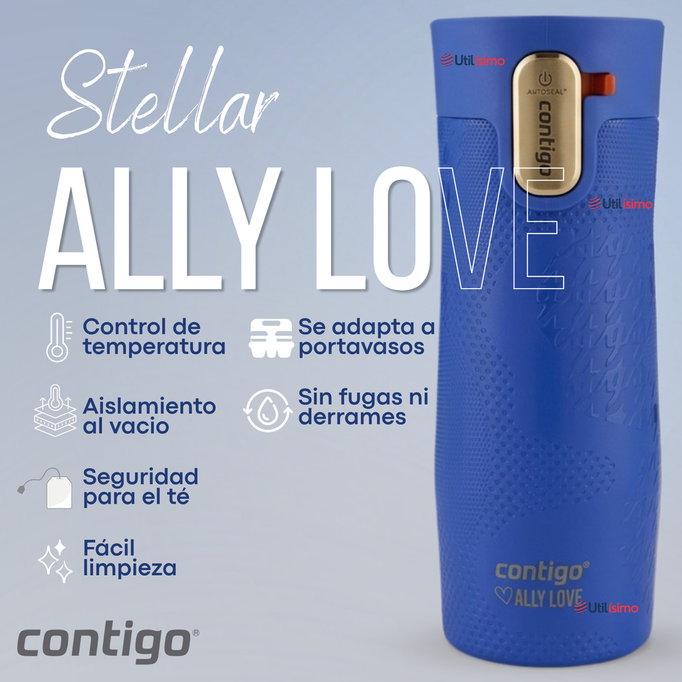 Vaso Térmico Contigo 473ml West Loop 3.0 Ally Love Acero Inoxidable Stellar