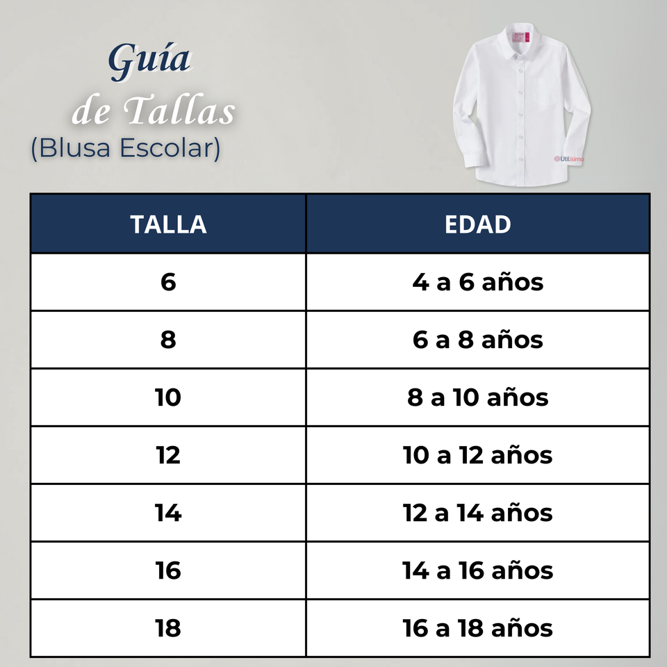 Camisa Blusa Escolar Blanca Manga Larga Colegio Para Niñas