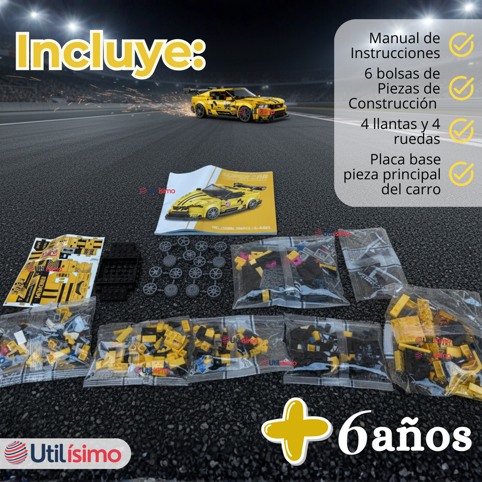 Auto Coche De Carreras Armable Maqueta Porsche Racing 360 Piezas Juguete Niño