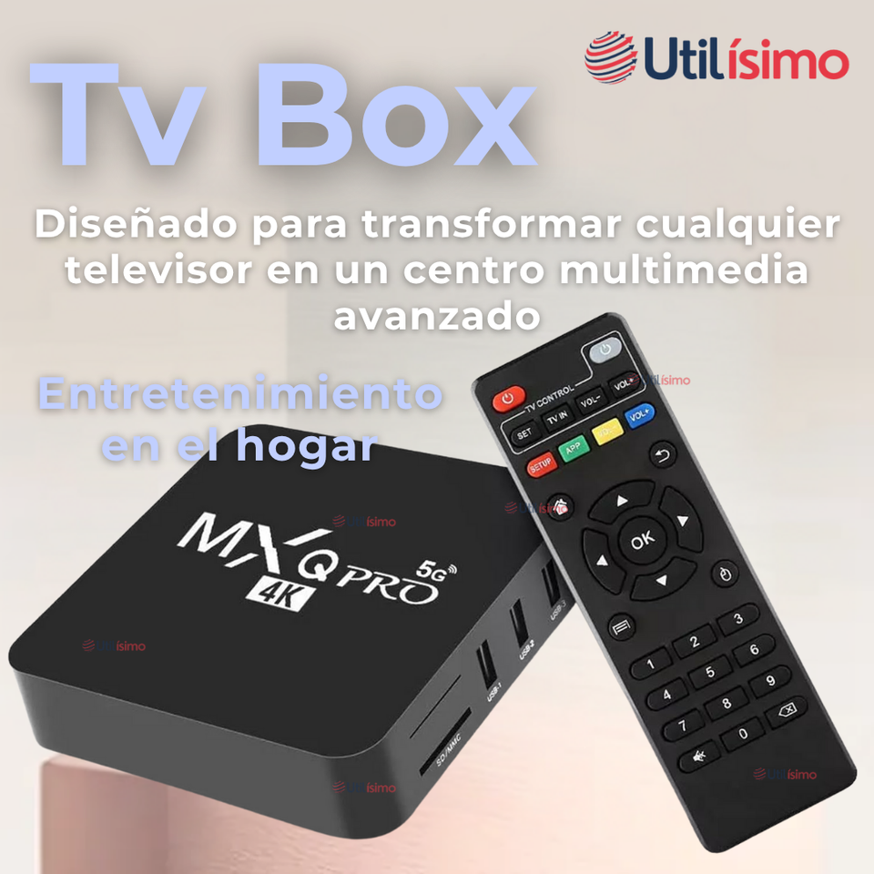 TV Box MXQPRO 4K 8GB Ram 128gb Wifi 5G Android