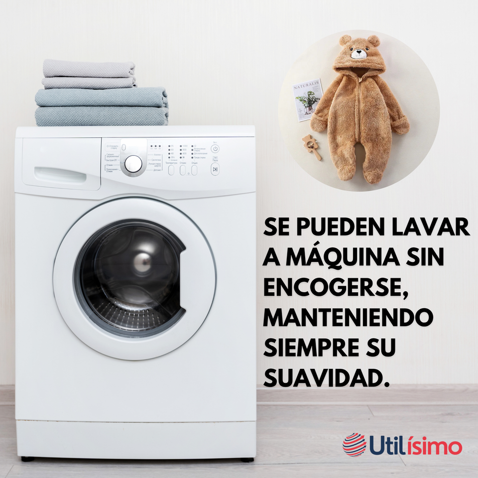Enterito Oso Con Capucha Bebe Polar Marrón