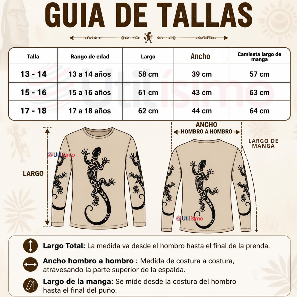 Pack 3 Poleras Efecto Piel Con Tatuajes Juvenil Rapa Nui Fiestas Patrias