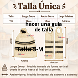 Pack 3 Set Chilote De Gorro Polainas Tipico Niño Fiestas Patrias
