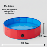 Piscina Bañera Portátil Plegable Para Perros 80x20cm