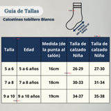 Pack 3 Pares Calcetines Tobilleras Cortos  Algodón Color Blanco Niña y Niño