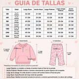 Conjunto 2 Piezas Polerón y Pantalón Buzo 100% Algodón Bebé Niña Tedmimak Beautiful flowers
