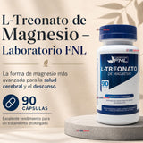 L-Treonato De Magnesio FNL 90 Capsulas Stress Fatiga Sabor Natural