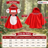 Disfraz Traje Vestido Caperucita Roja Personaje Cuento Infantil