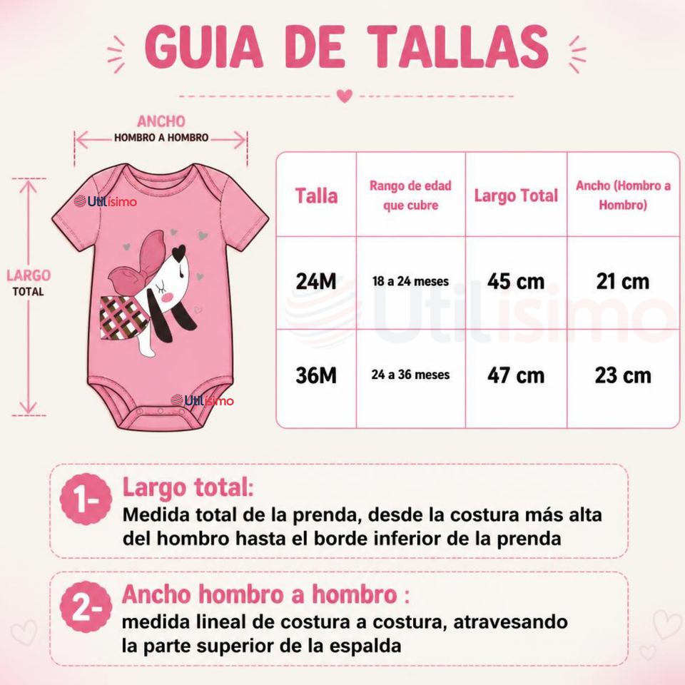 Pack 5 Bodys Manga Corta %100 Algodón Tedmimak Niña Sweet Girl