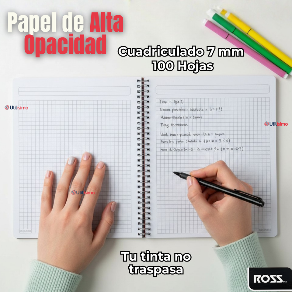 Pack 10 Cuadernos Universitario SportX Action Ross 7mm 100 hojas Diseños Surtidos