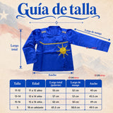 Traje Típico Caporal Azul Danza Tradicional Fiestas Patrias