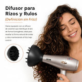 Secador de cabello Profesional 5000w Potencia y Estilo Plateado con Difusor