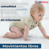 Pack 5 Bodys Niño Manga Corta Tedmimak 100% Algodón Baby Tiger