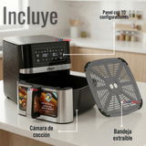 Freidora de aire digital Oster®, con recubrimiento Oster® DiamondForce, 7.5L de capacidad, CKSTAF75WDSSDF 1600W