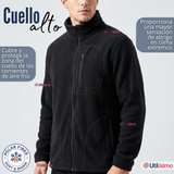 Polerón Térmico Micropolar Cuello Alto Hombre Negro Invierno