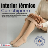 Calza Panty Con Chiporro Mujer Elasticada Beige