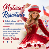 Sombrero Gorro Caporal Mujer Fiestas Patrias Rojo Baile Típico