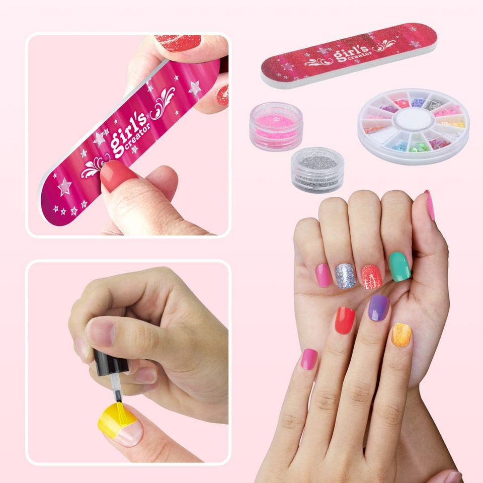 Kit De Manicura Con Lámpara  de Secado Juguete Niña