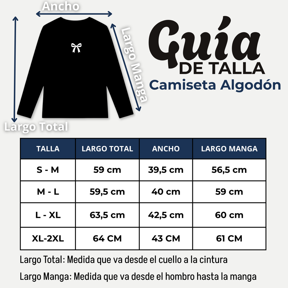 Camiseta Polera Algodón Primera Capa Manga Larga Blanco Mujer