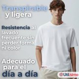 Polera Camiseta 150g Manga Corta 100% Algodón Textura Suave Blanco Hombre