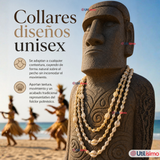 Pack 3 Set Accesorios Pascuenses 3 Piezas Collar Aretes Corona Fechas Patrias