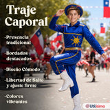 Traje Típico Caporal Azul Con Sombrero Danza Tradicional Fiestas Patrias