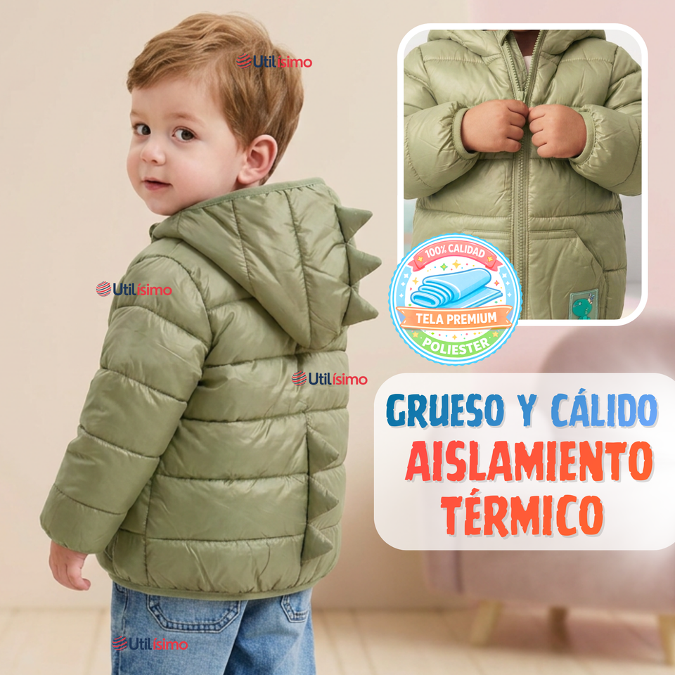 Parka Dinosaurio Con Capucha Manga Larga Niño Jump Kids