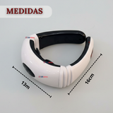 Masajeador Electro Estimulador Cervical Cuello Recargable 2 Electrodos