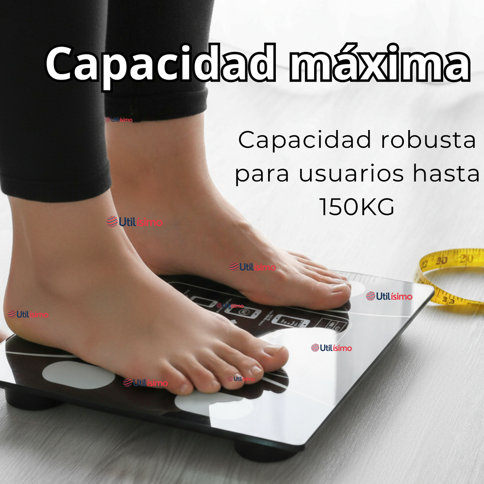 Balanza Pesa Digital Inteligente App Bluetooth Báscula Recargable