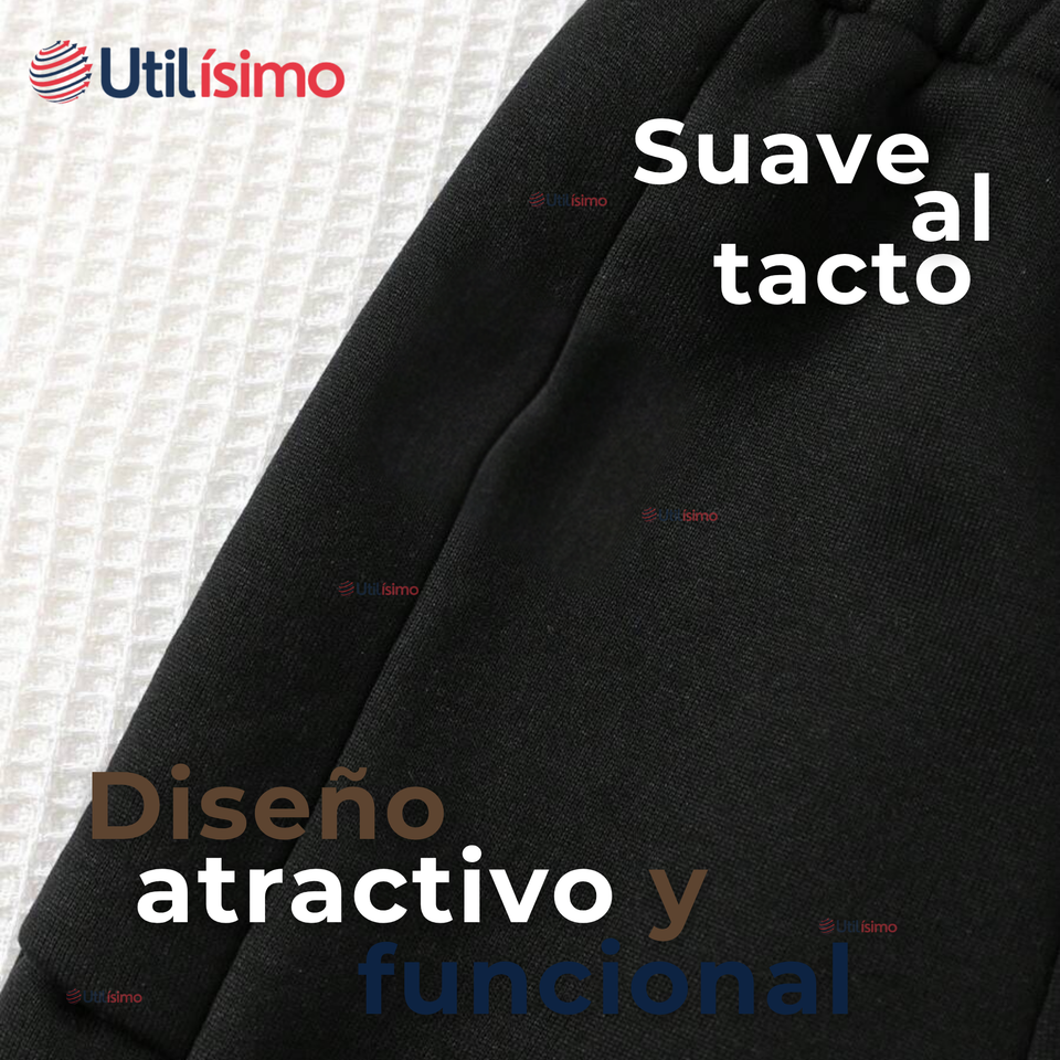 Buzo Para Niños Forrado en 100% Polar Negro