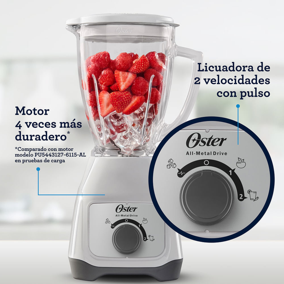 Licuadora Oster® Con Vaso De Vidrio Y Control De Perilla BLSTKAGWRD