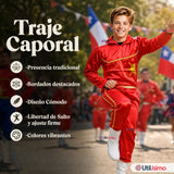 Traje Típico Caporal Rojo Danza Tradicional Fiestas Patrias