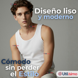 Camiseta Sin Manga Básica Suave 100% Algodón Colores Surtidos Hombre