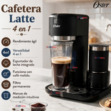 Cafetera Latte 4 en 1 Oster® Con Espumador Café Caliente Latte Helado Frappé BVSTDC02B