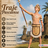 Traje Pascuense Típico Completo 4 Piezas Juvenil Rapa Nui Fiestas Patrias