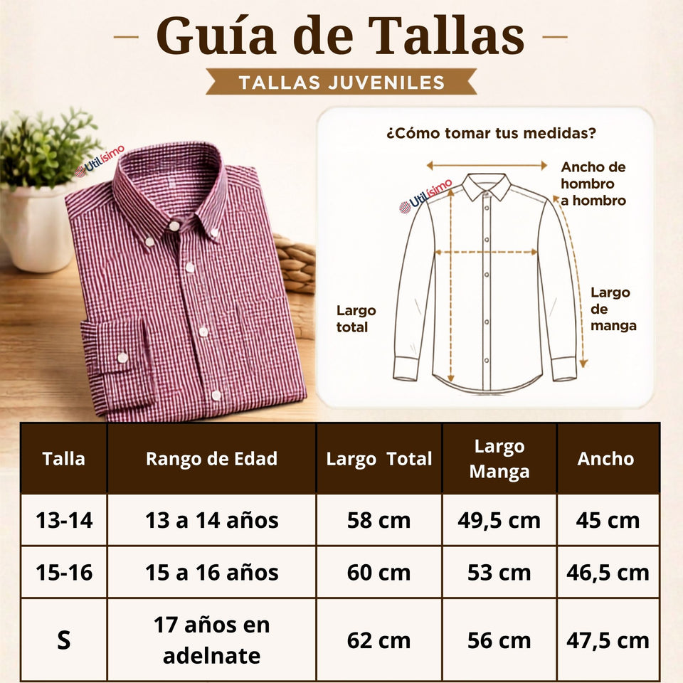 Camisa Cuadrille Clásico Juvenil Roja Regular Fit