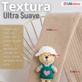 Panty 3D Osito Beige Tejida Niña Ballerina 78% Algodón Premium