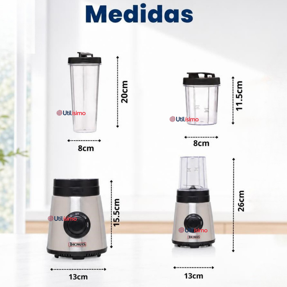 Licuadora Personal Blender Thomas Th-300pb 600 Ml Con accesorios