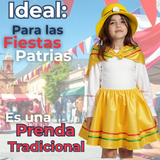 Pack 6 Traje Nortino Niña 4 Piezas Niña Fiestas Patrias Baile Nortino
