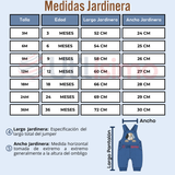 Conjunto 2 Piezas Jardinera Polera Manga Larga 100% Algodón Bebé Niño Jumper Tedmimak Adorable Puppy