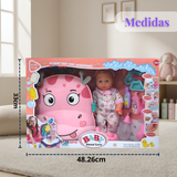 Muñeca Bebe Juguete Con Set Para Baño Con Accesorios