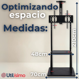 Soporte TV Grande Móvil Con Ruedas 32 a 75 Pulgadas 32 35 40 43 50 55 60 65 75