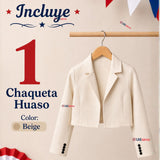 Chaqueta Huaso Niño  Beige Tradicional Fiestas Patrias Chile