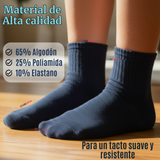 Calcetín Tobillera Corto Algodón Color Azul Niña y Niño