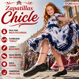 Zapatillas Chicle Negras Niña Bailes Danza Fiestas Patrias Talla 30-35
