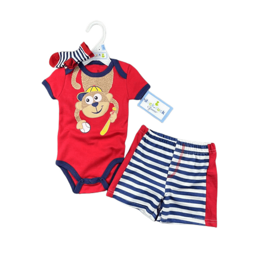 Set de 3 Piezas Body Short Calcetines para Bebés Jump Kids