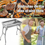 Mini Parrillera Portátil Acero Inoxidable Plegable A Carbón