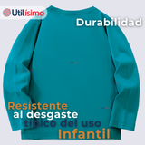 Polera Manga Larga Niño 100% Algodón Dinosaurio Verde Camiseta